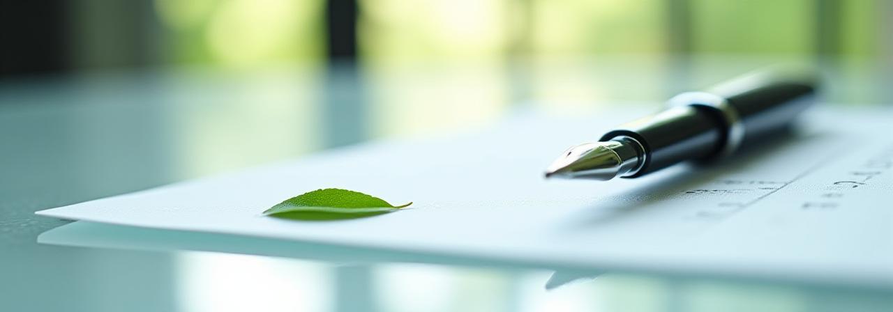 Abstract environmental sustainability and legal documentation visualization